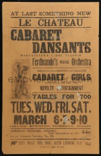 2z0131 CABARET DANSANTS WC 1950s Ferdinando's Marine Orchestra, Clever Girls From Boston & New York!