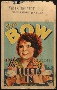 2z0159 FLEET'S IN WC 1928 great head & shoulders art of sexy redheaded Clara Bow & Navy sailors!