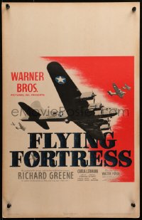 2z0161 FLYING FORTRESS WC 1942 Richard Greene, Carla Lehmann, cool World War II B-17 bomber plane!
