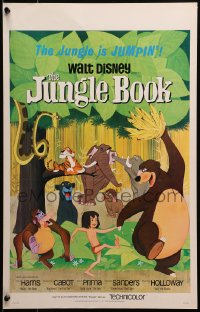 2z0175 JUNGLE BOOK WC 1967 Walt Disney cartoon classic, great image of Mowgli & friends!