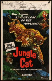 2z0176 JUNGLE CAT WC 1960 Disney, great artwork of jaguar, savage lord of the Amazon!