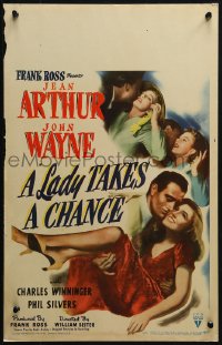 2z0178 LADY TAKES A CHANCE WC 1943 Jean Arthur moves west and falls in love with John Wayne!