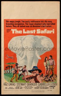 2z0181 LAST SAFARI WC 1967 Stewart Granger in the angry jungle hunting a rogue elephant!