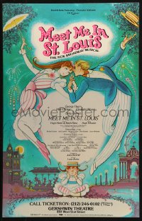 2z0190 MEET ME IN ST. LOUIS stage play WC 1989 great Hilary Knight art of lovers dancing!