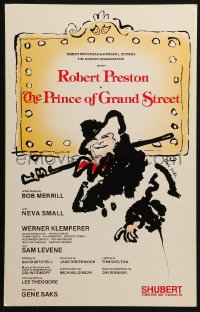 2z0220 PRINCE OF GRAND STREET stage play WC 1978 great Clyde Smith art of Robert Preston!