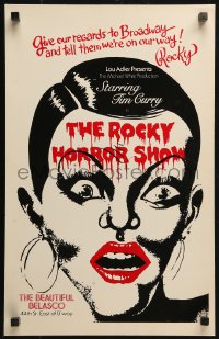 2z0227 ROCKY HORROR SHOW stage play WC 1975 cool art of Boni Enten as Columbia on Broadway!