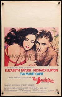 2z0229 SANDPIPER WC 1965 great romantic close up art of Elizabeth Taylor & Richard Burton!
