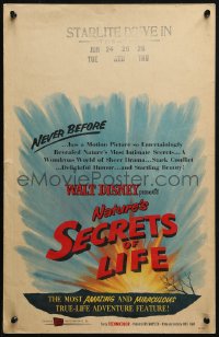 2z0232 SECRETS OF LIFE WC 1956 Disney's most amazing & miraculous True Life Adventure feature!