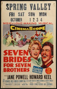 2z0233 SEVEN BRIDES FOR SEVEN BROTHERS WC 1954 Jane Powell & Howard Keel, classic MGM musical!