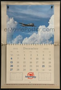 2z0040 TRANS WORLD AIRLINES calendar 1943 in original TWA mailing carton, cool images, ultra rare!