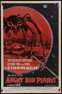 3a0761 ANGRY RED PLANET 1sh 1960 great art of gigantic drooling bat-rat-spider creature!