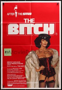 3a0346 BITCH Aust 1sh 1980 sexy different barely-dressed Joan Collins in lingerie in title role!