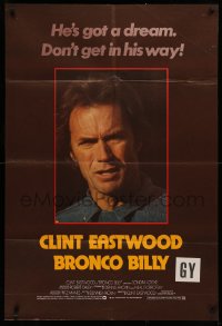 3a0351 BRONCO BILLY English 1sh 1980 Clint Eastwood directs & stars, he's got a dream!