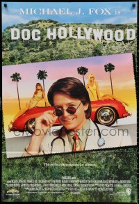 3a0364 DOC HOLLYWOOD Aust 1sh 1991 stranded doctor Michael J. Fox, sexy women on sports car!
