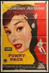 3a0374 FUNNY FACE Aust 1sh 1957 different art of Audrey Hepburn close up & full-length + Astaire!