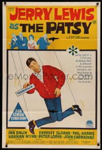 3a0414 PATSY Aust 1sh 1964 wacky art of Jerry Lewis hanging from strings like a puppet!