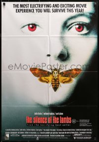 3a0429 SILENCE OF THE LAMBS Aust 1sh 1991 great image of Jodie Foster with moth over mouth!