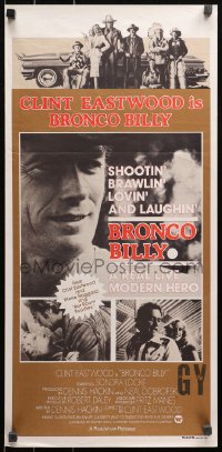 3a0482 BRONCO BILLY Aust daybill 1980 Clint Eastwood directs & stars, completely different images!