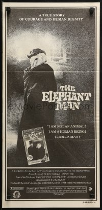 3a0518 ELEPHANT MAN Aust daybill 1981 John Hurt, Anthony Hopkins, directed by David Lynch!