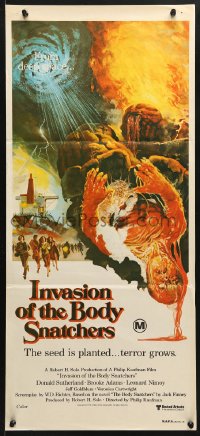 3a0570 INVASION OF THE BODY SNATCHERS Aust daybill 1978 Kaufman classic remake of sci-fi thriller!