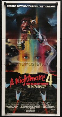 3a0605 NIGHTMARE ON ELM STREET 4 Aust daybill 1989 art of Englund as Freddy Krueger by Matthew Peak!