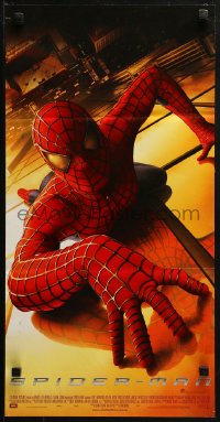3a0675 SPIDER-MAN Aust daybill 2002 Tobey Maguire crawling up wall, Sam Raimi, Marvel Comics!