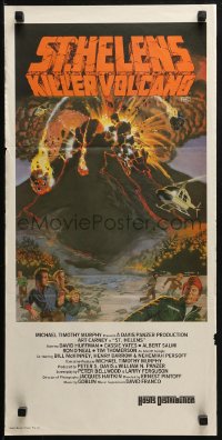 3a0677 ST. HELENS Aust daybill 1981 Art Carney ain't gonna leave the mountain, Hoff art of eruption!