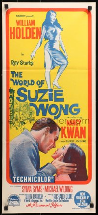 3a0727 WORLD OF SUZIE WONG Aust daybill 1960 William Holden was the first man that Kwan ever loved!