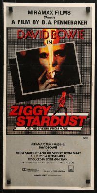3a0731 ZIGGY STARDUST & THE SPIDERS FROM MARS Aust daybill 1984 David Bowie, D. A. Pennebaker!