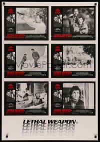 3a0735 LETHAL WEAPON Aust LC poster 1987 different images of cop partners Mel Gibson & Danny Glover!