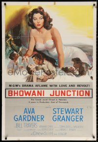 3a0784 BHOWANI JUNCTION 1sh 1955 sexy Eurasian beauty Ava Gardner in a flaming love story!