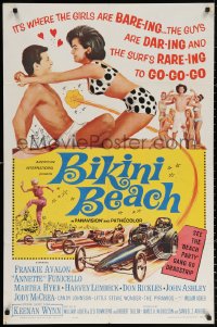 3a0786 BIKINI BEACH 1sh 1964 Frankie Avalon, Annette Funicello, sexy Martha Hyer!