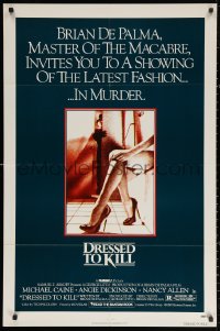 3a0850 DRESSED TO KILL 1sh 1980 Brian De Palma shows you the latest fashion of murder, sexy legs!