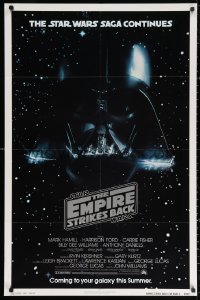 3a0863 EMPIRE STRIKES BACK NSS style advance 1sh 1980 George Lucas classic, Vader in space!