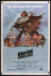 3a0864 EMPIRE STRIKES BACK style B NSS style 1sh 1980 George Lucas classic, art by Tom Jung!