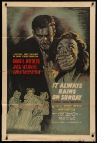 3a0946 IT ALWAYS RAINS ON SUNDAY English 1sh 1949 convict escapes but finds his girl married!