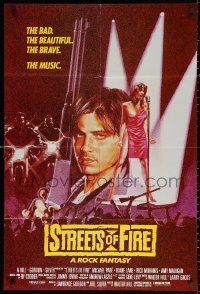 3a1128 STREETS OF FIRE red style English 1sh 1984 the bad, the beautiful, the brave, the music!