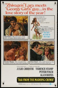 3a0876 FAR FROM THE MADDING CROWD 1sh 1968 Julie Christie, Terence Stamp, Peter Finch, Schlesinger!