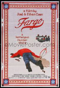 3a0878 FARGO DS 1sh 1996 a homespun murder story from Coen Brothers, Dormand, needlepoint design!