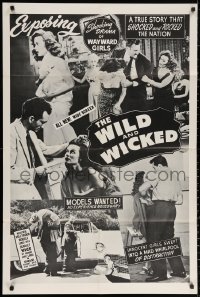3a0887 FLESH MERCHANT 1sh 1956 wayward girls bought, sold, and traded, The Wild & Wicked!