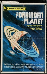 3a0890 FORBIDDEN PLANET 1sh R1972 fabulous and mysterious adventures await you in the year 2200!