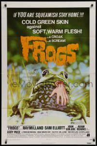 3a0898 FROGS 1sh 1972 great horror art of man-eating amphibian, if you are squeamish stay home!