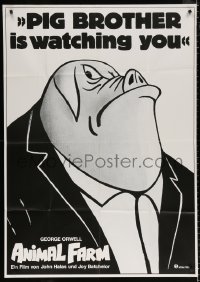 3a0088 ANIMAL FARM German 33x47 R1982 George Orwell, Napoleon, Pig Brother is watching you!