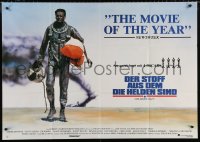 3a0107 RIGHT STUFF awards German 33x47 1984 Sam Shepard as Chuck Yeager walking away from NF-104A crash!