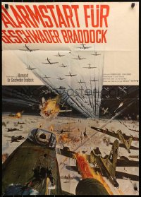 3a0112 1000 PLANE RAID German 1969 Christopher George, cool huge WWII airplane battle art!