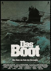 3a0148 DAS BOOT German 1981 The Boat, Petersen's WW II submarine classic, cool shadowy artwork!