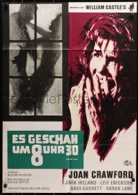 3a0180 I SAW WHAT YOU DID German 1965 Joan Crawford, William Castle, cool Rutters art!
