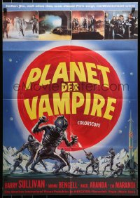 3a0221 PLANET OF THE VAMPIRES German 1969 Mario Bava, beings of the future, great Reynold Brown art!