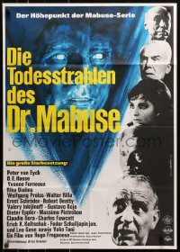 3a0237 SECRET OF DR. MABUSE German 1964 Peter Van Eyck, cool completely different sci-fi art!