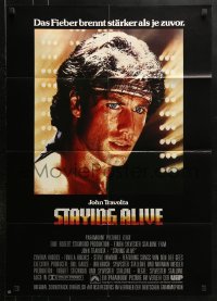 3a0250 STAYING ALIVE German 1983 Stallone, John Travolta in Saturday Night Fever sequel!